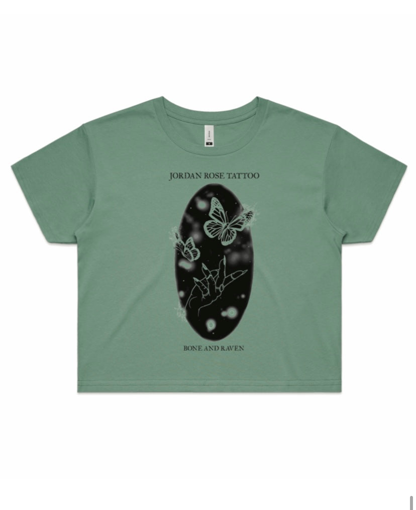 Butterflies Cropped Tee