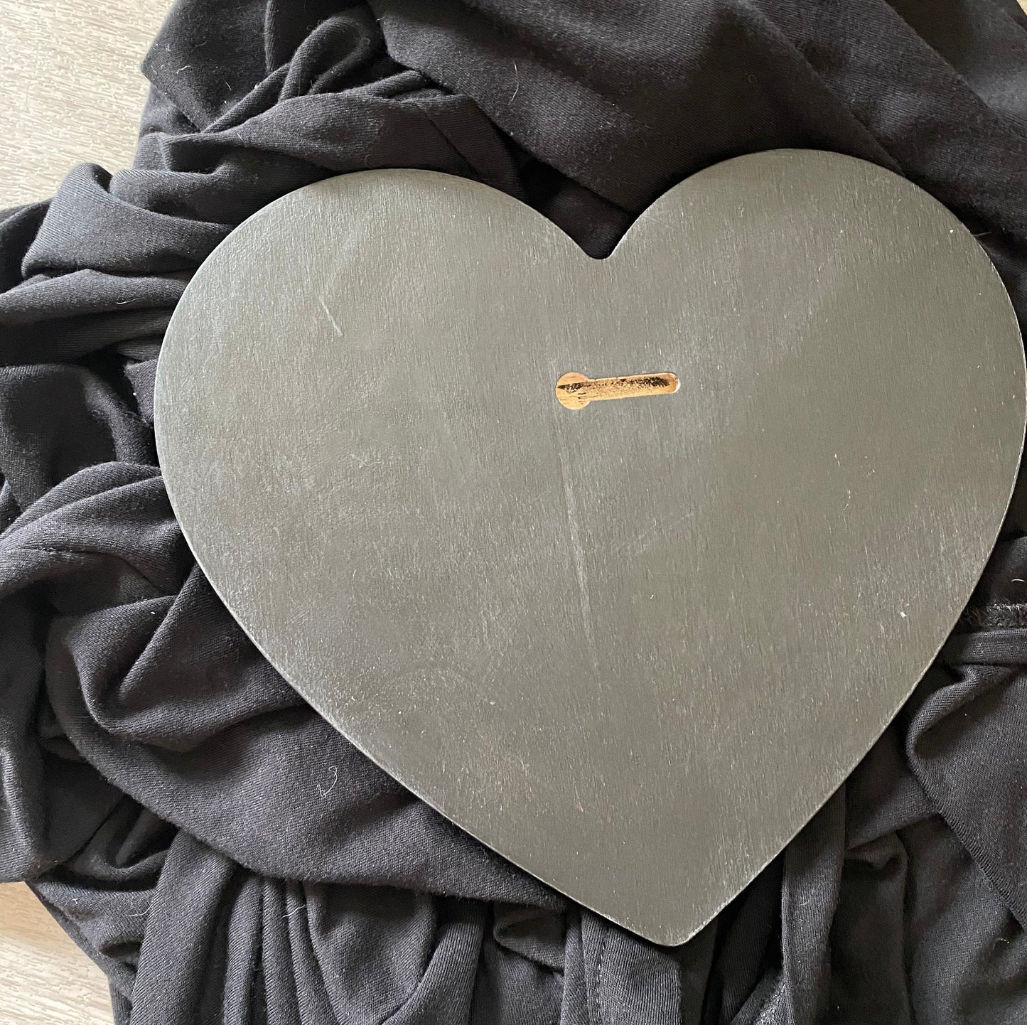 Skeleton Hand Labradorite Heart Wood Piece