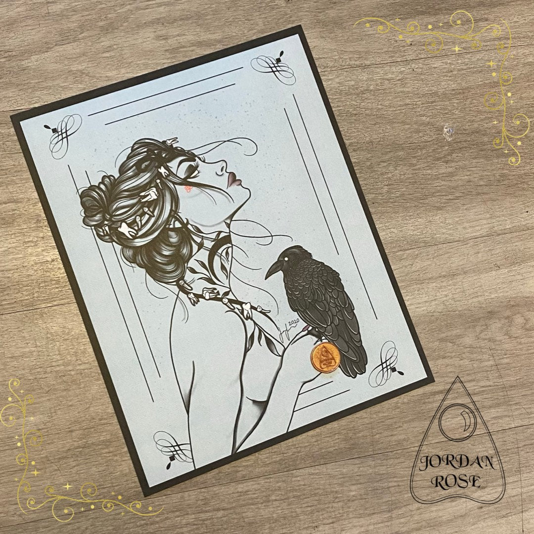 Bird Lady Print 11x14